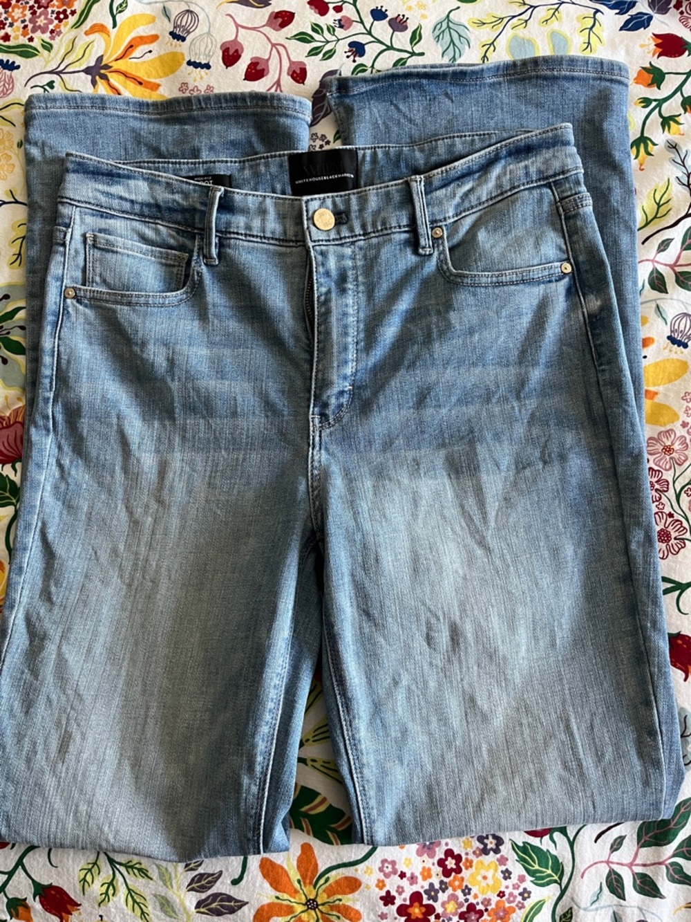 High Rise Slit Hem Bootcut Denim - Picture 3 of 4